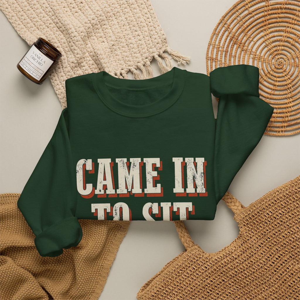 Came In To Sit On Mute Sweatshirt