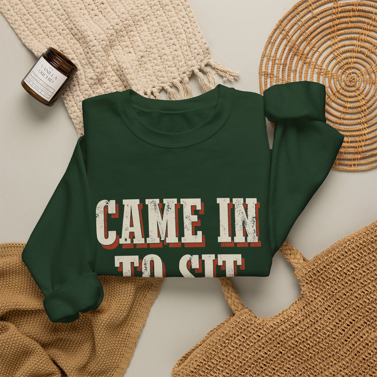 Came In To Sit On Mute Sweatshirt