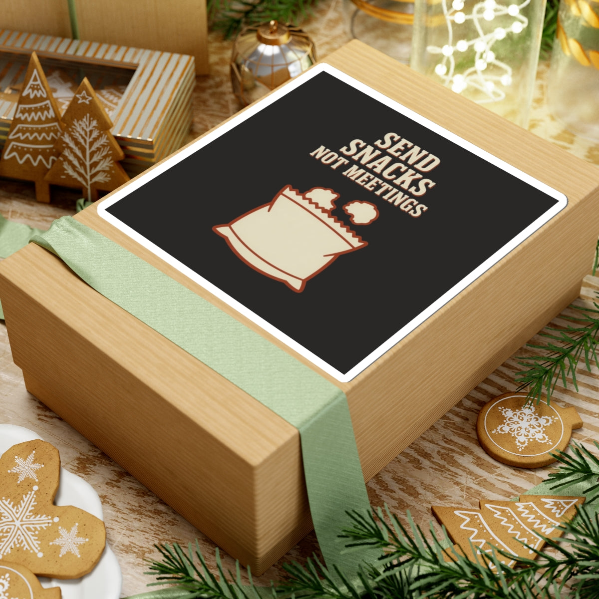 Send Snacks Not Meetings Sticker