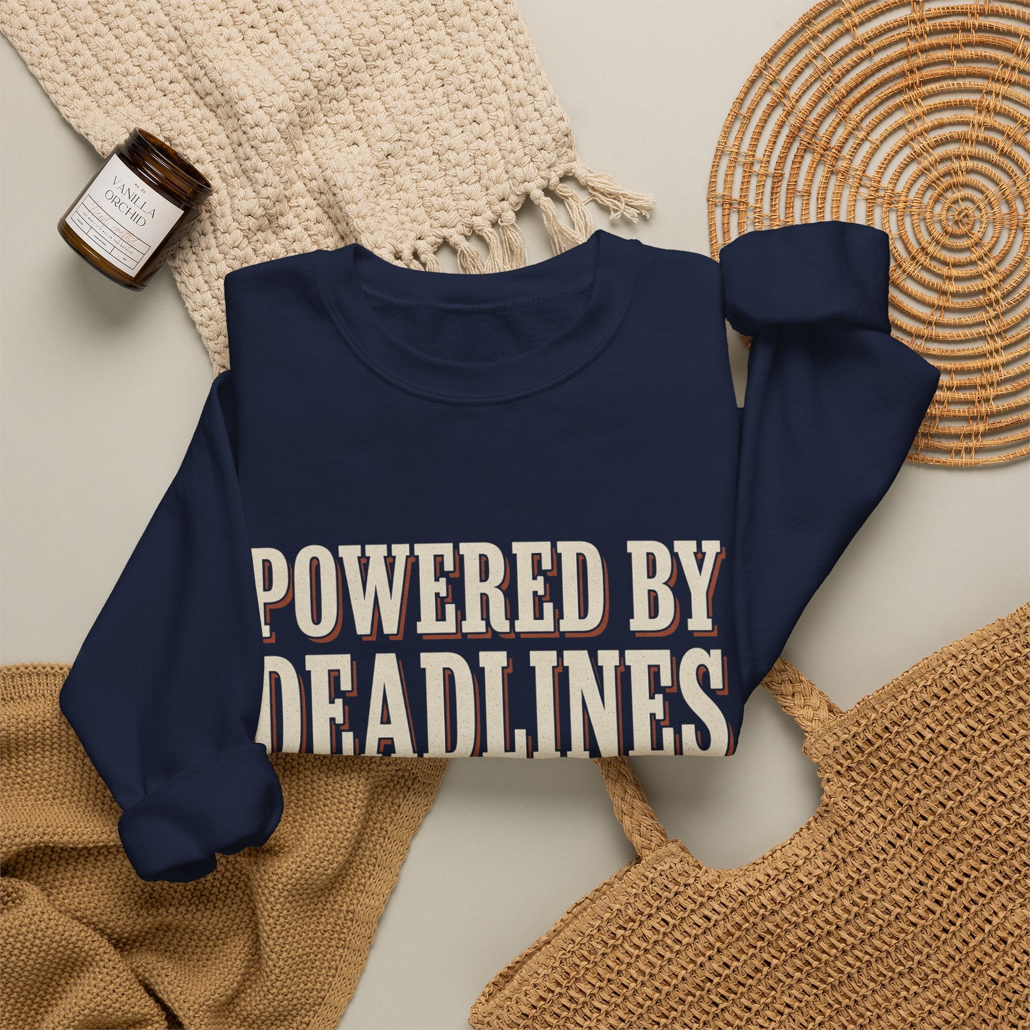 Powered By Deadlines And Denial Sweatshirt