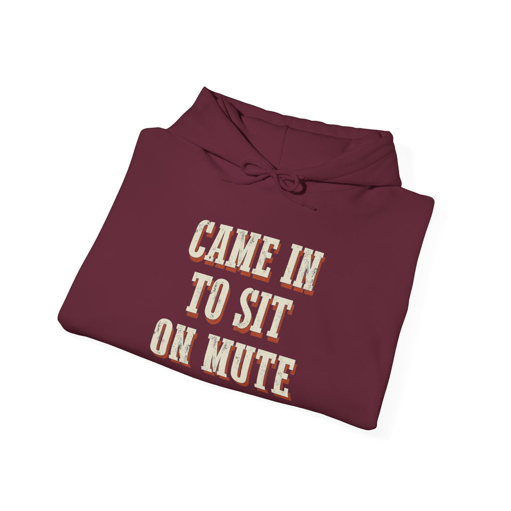 Came In To Sit On Mute Hoodie