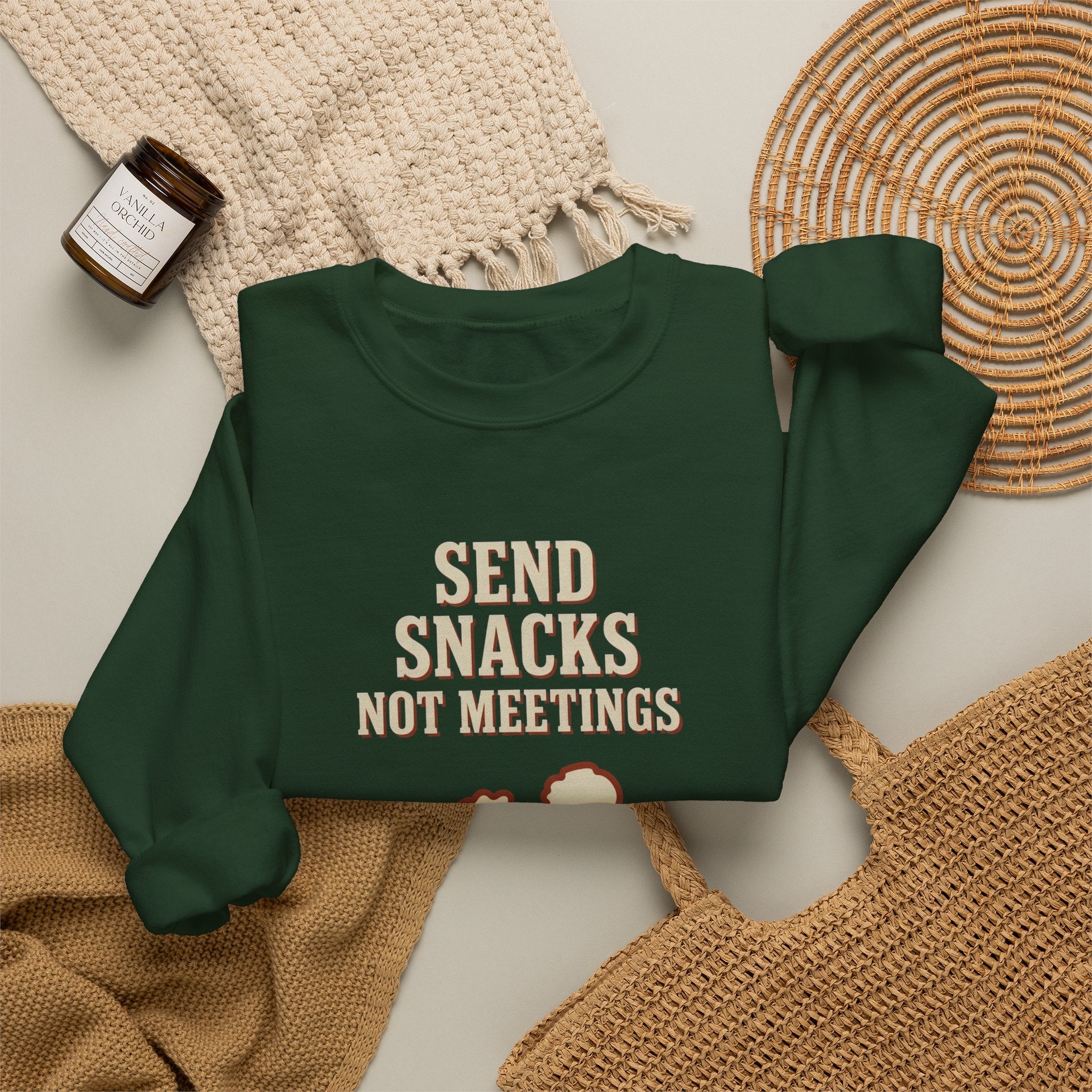Send Snacks Not Meetings Sweatshirt