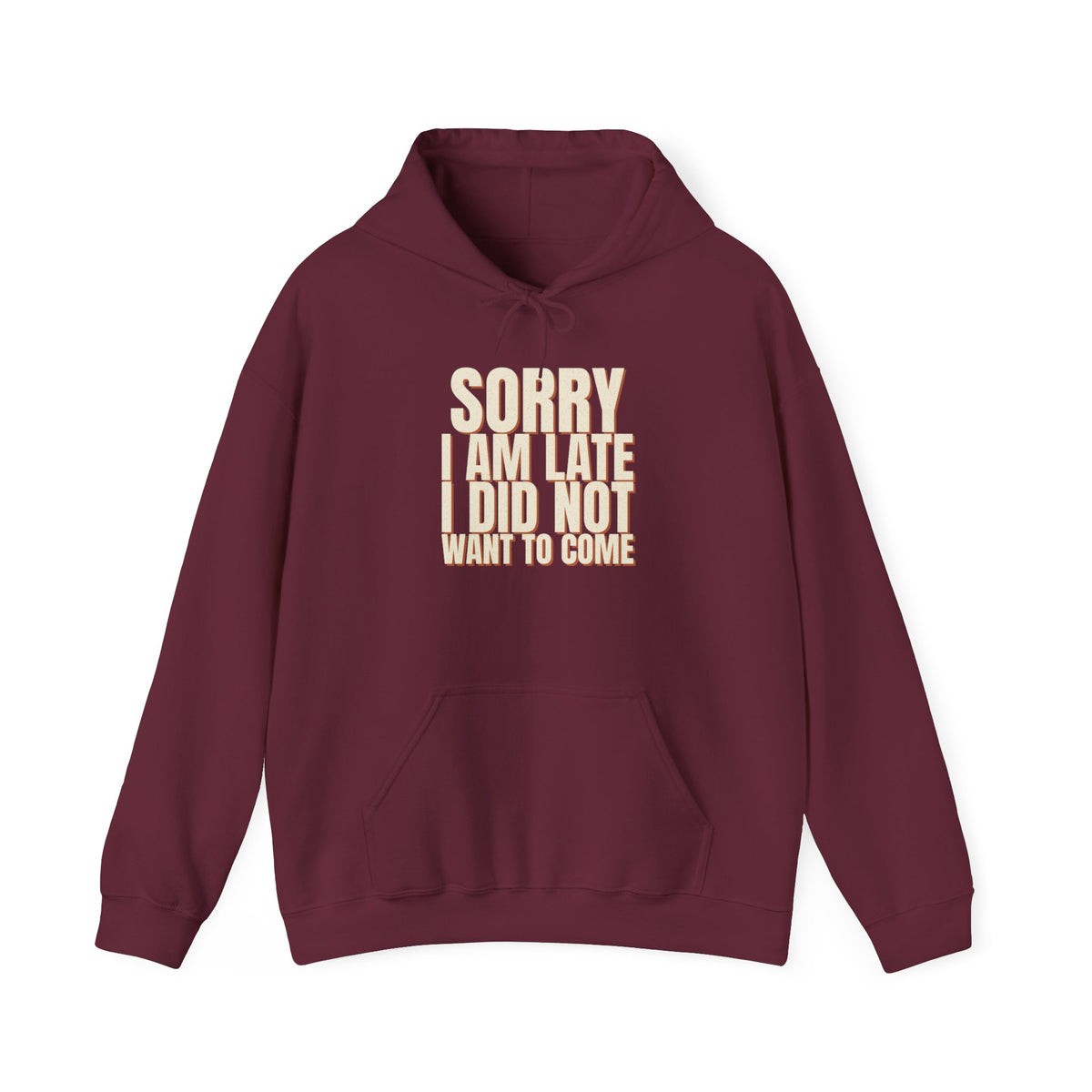 Sorry I Am Late I Did Not Want To Come Hoodie