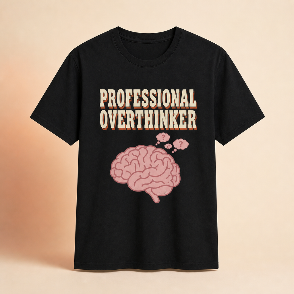 Professional Overthinker T-Shirt full front premium product mockup