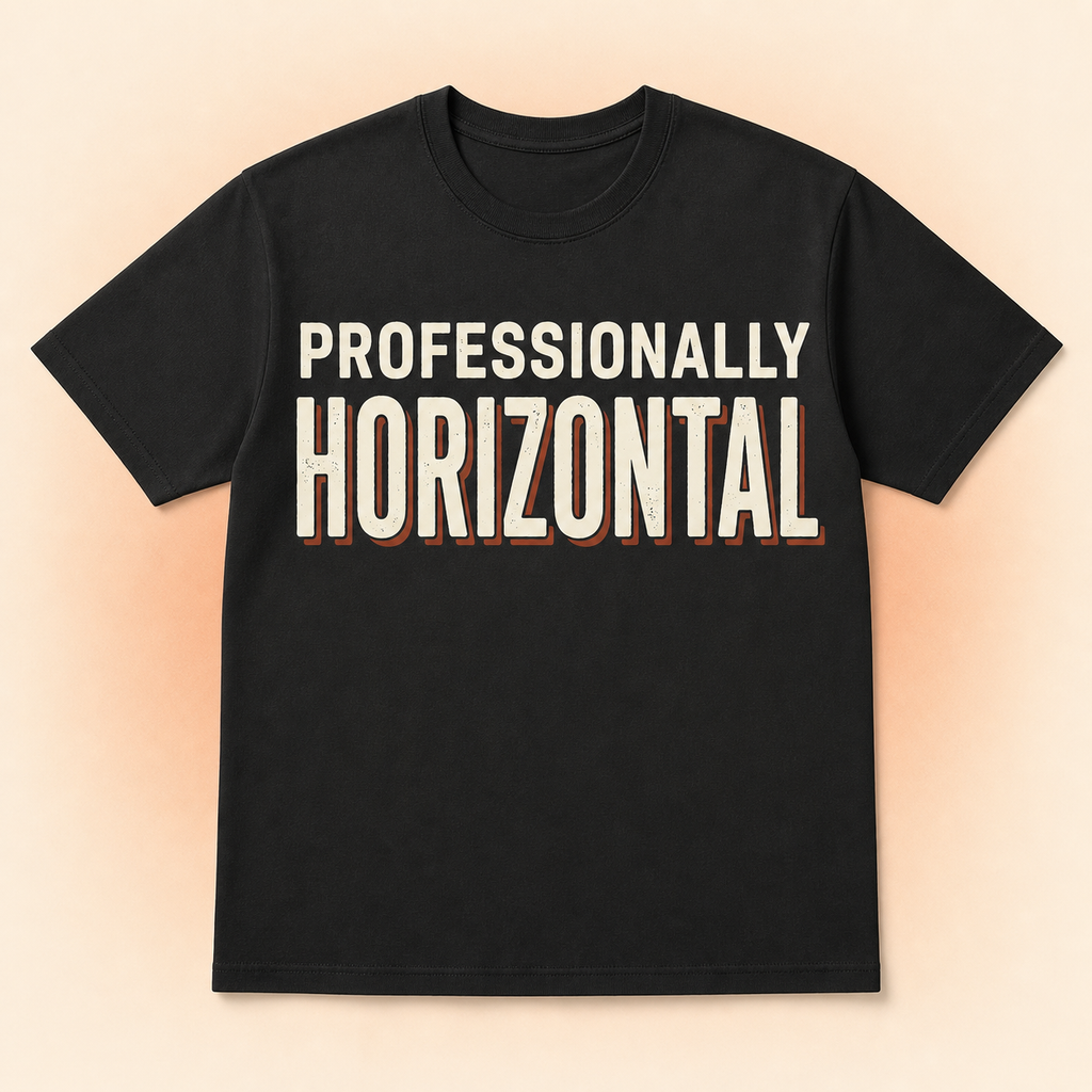 Professionally Horizontal T-Shirt full front premium product mockup