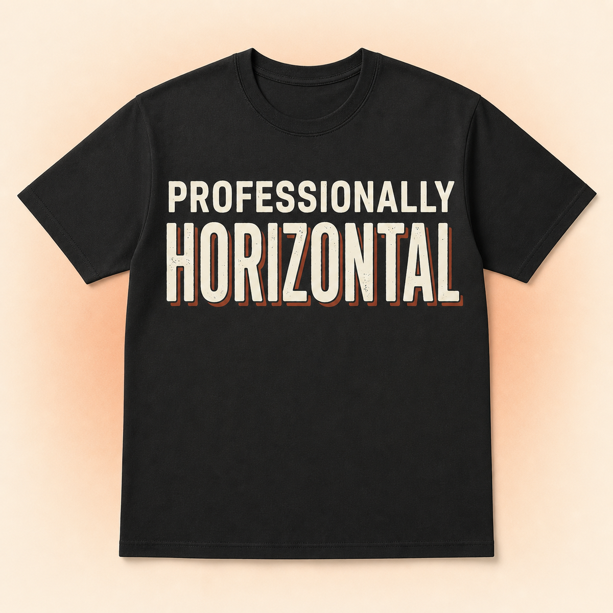 Professionally Horizontal T-Shirt full front premium product mockup